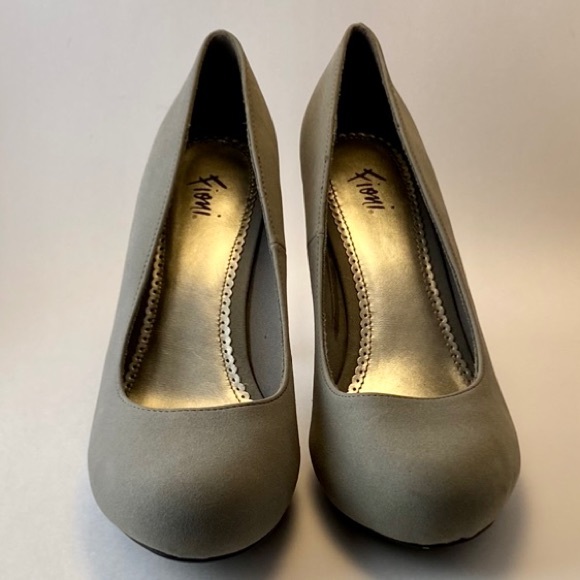 Fioni gray faux suede heels pumps GET GAMS HERE❤️ - Picture 3 of 11